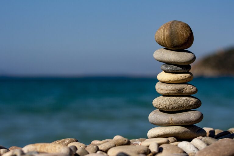 Rocks on the beach, balancing